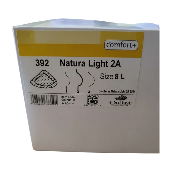Amoena Comfort Plus Natural Light 2A Breast Form Prosthesis Size 8L New in Box - Picture 3 of 6